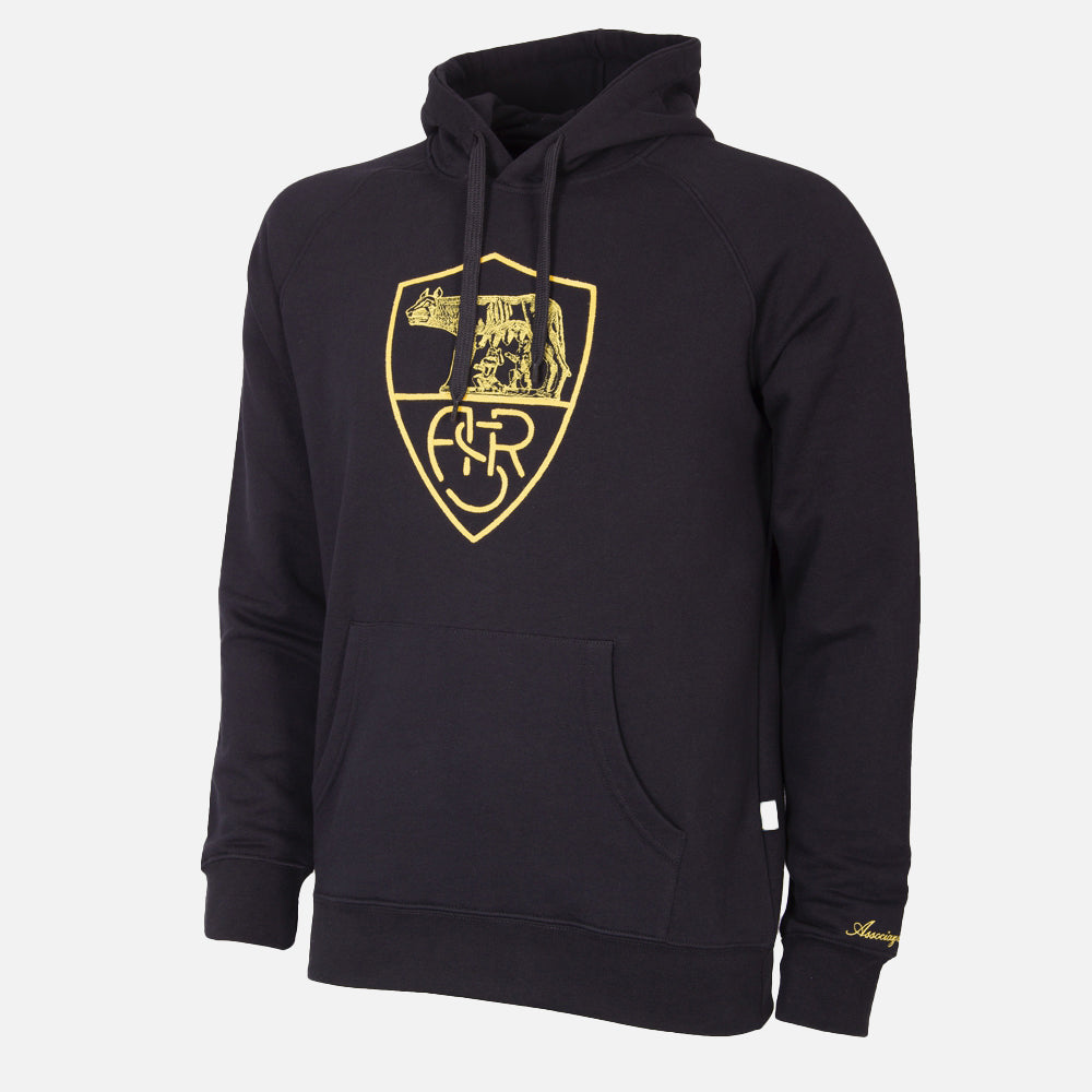 AS Roma Heritage Hooded Sweater Nera