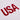 Close-up of the "USA" lettering on the USA 1976 Retro Football Shirt, embroidered in bold red.