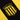 Close-up of the classic Peñarol crest embroidered on a black and yellow striped football shirt.