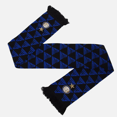 FC Internazionale all over scarf in black and blue with geometric pattern product view