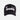 Front view of the black COPA trucker cap with white logo, four stars, and a circular emblem