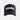 Front view of the black COPA trucker cap with white logo