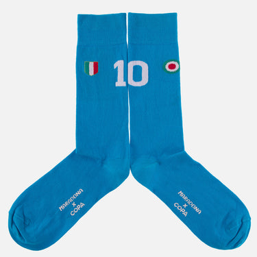 casual blue socks football team argentine with number 10