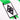 Close-up of the Borussia Mönchengladbach crest on a white football shirt with green and black paint-style stripe.