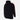 Back view of the sweater showing clean black design with contrast stripe