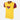 Flat lay of the Dukla Prague Away 1960's Retro Football Shirt, featuring a yellow design with maroon sleeves and the Dukla Praha crest.