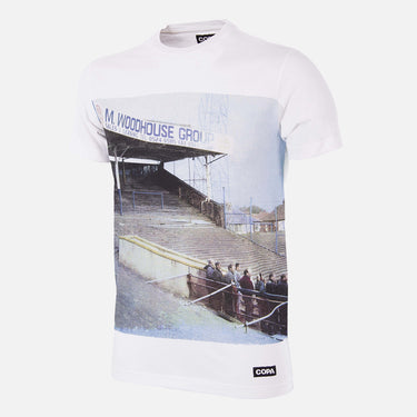 Flat lay of the Preston North End Terraces T-Shirt, featuring a nostalgic stadium print.