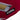 Close-up of the embroidered COPA logo stitched onto the maroon fabric.