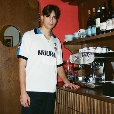 FC Internazionale 1982–83 away shirt worn by model lifestyle shot
