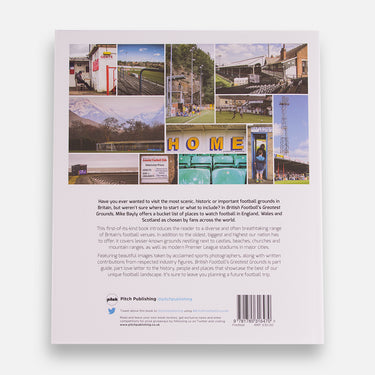 Back cover and spine with stadium image and book summary