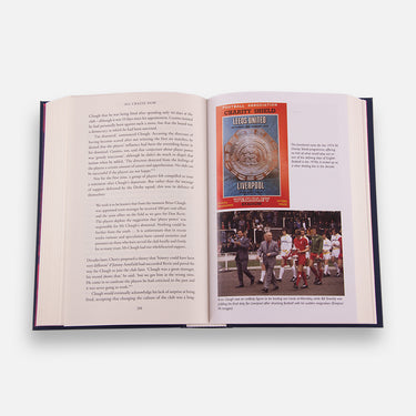 Interior spread featuring a chapter introduction and historic football photographs