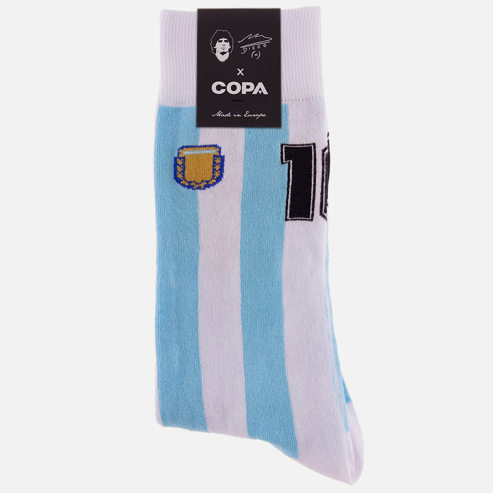 Maradona X COPA Number 10 Argentina Calcetines