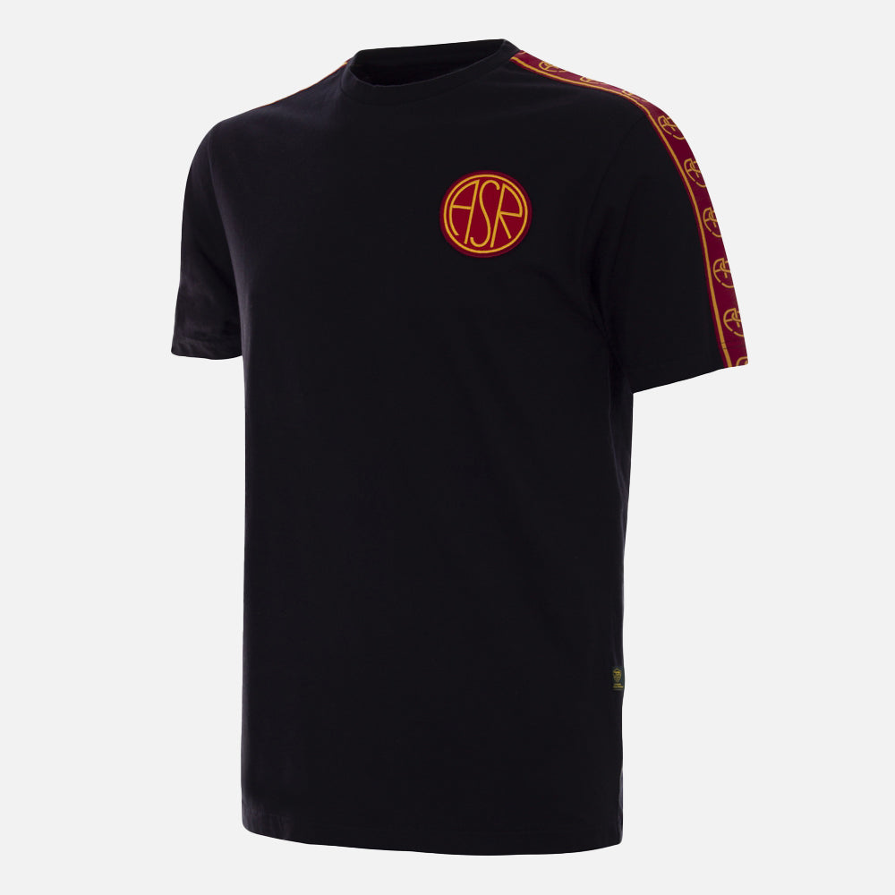 AS Roma Black Taper T-Shirt