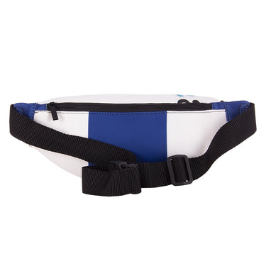 Side view of the Recycled Fanny Pack showing the black adjustable strap.