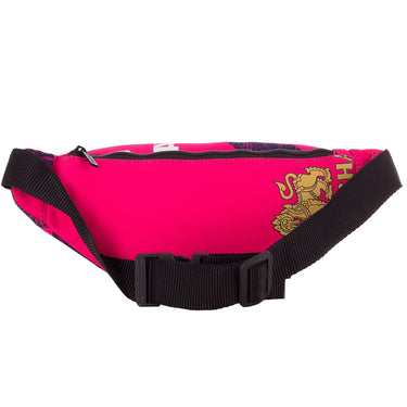 Side view of the Recycled Fanny Pack showing the black adjustable strap.