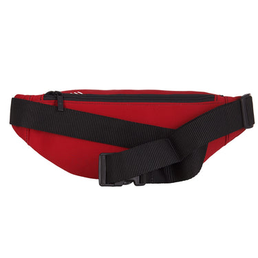 Side view of the Recycled Fanny Pack showing the black adjustable strap.