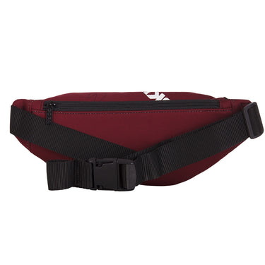 Side view of the Recycled Fanny Pack showing the black adjustable strap.