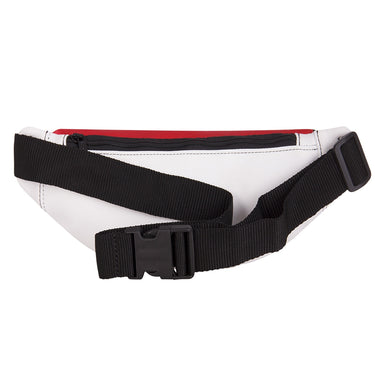 Side view of the Recycled Fanny Pack showing the black adjustable strap.