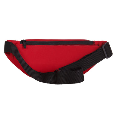 Side view of the Recycled Fanny Pack showing the black adjustable strap.