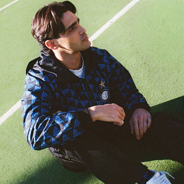 FC Internazionale all over windbreaker worn by model lifestyle shot
