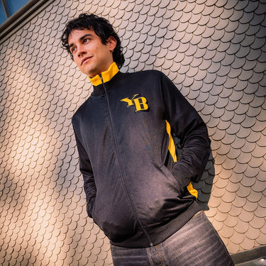 Model wearing BSC Young Boys jacket