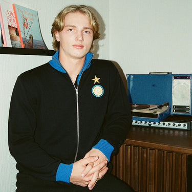 FC Internazionale 1960s jacket worn by model lifestyle image
